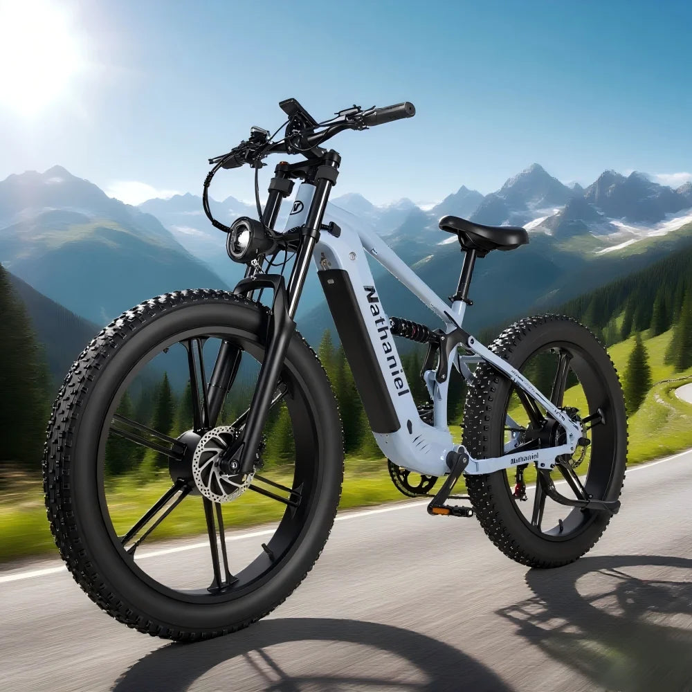 Nathaniel 2000W E-Bike SYR09 Dual Drive 26x4.0 Fat Tire 48V20AH Battery E-Mountain Bike Outdoor Sports All-Terrain Electric Bike
