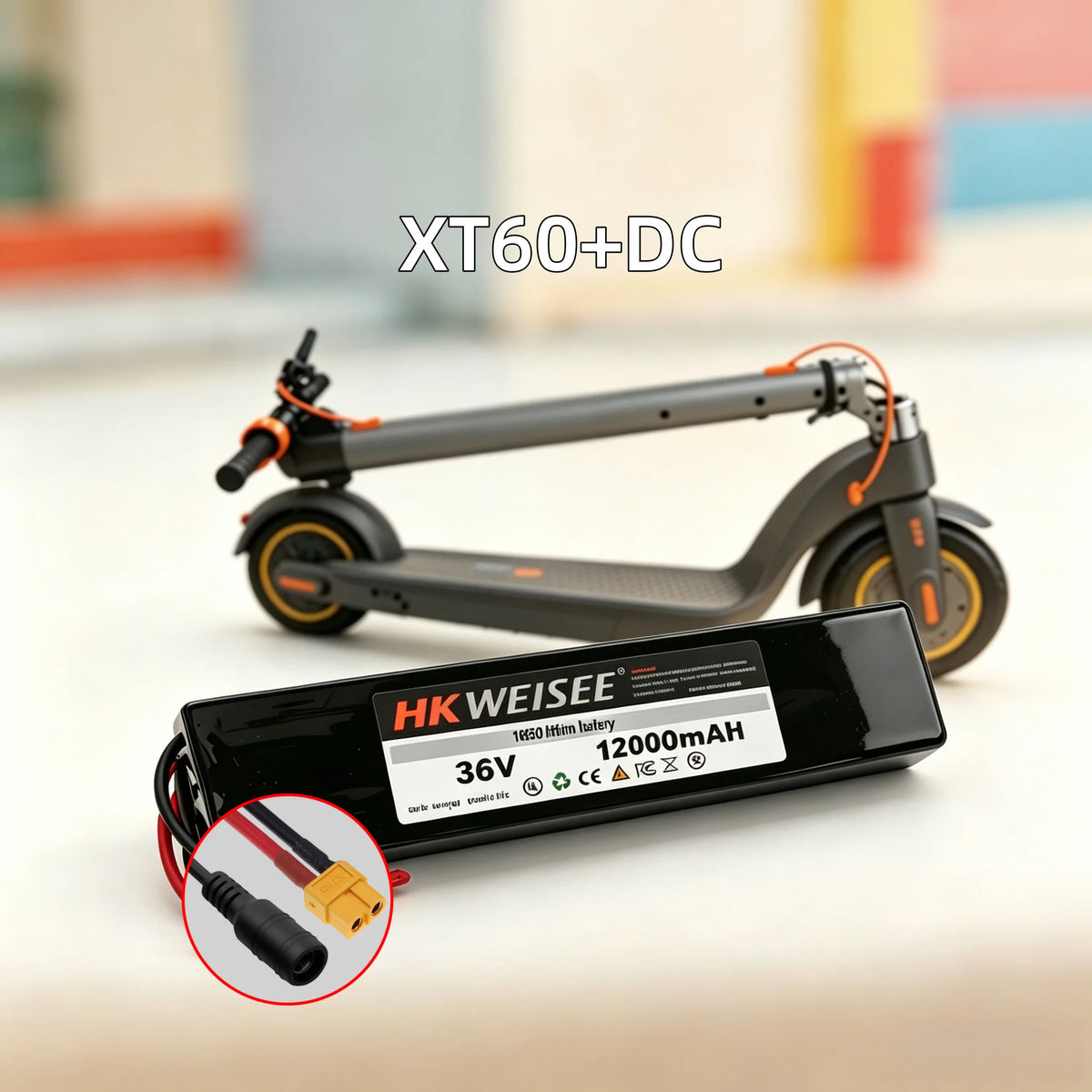 36V E-Scooter Battery Pack 12Ah Rechargeable Lithium‑ion High Capacity for Electric Kick Scooter with BMS for 250W-500W Motorsin