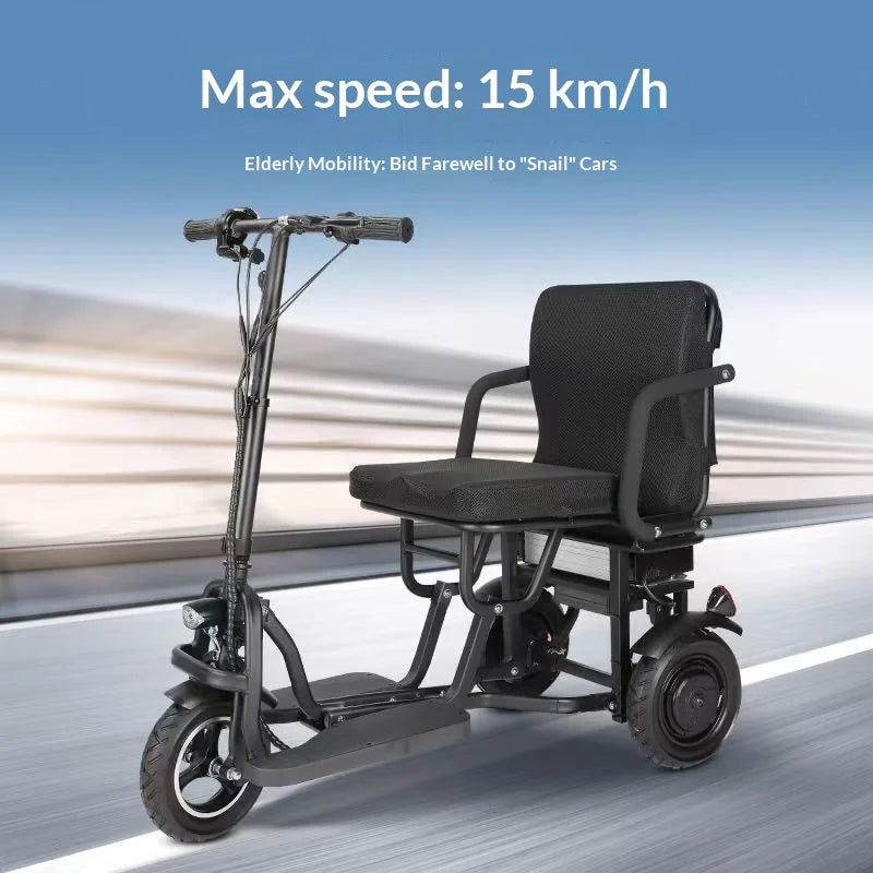 Lightweight foldable three-wheeled electric scooter, approved by airlines, suitable for the elderly, portable electric scooter