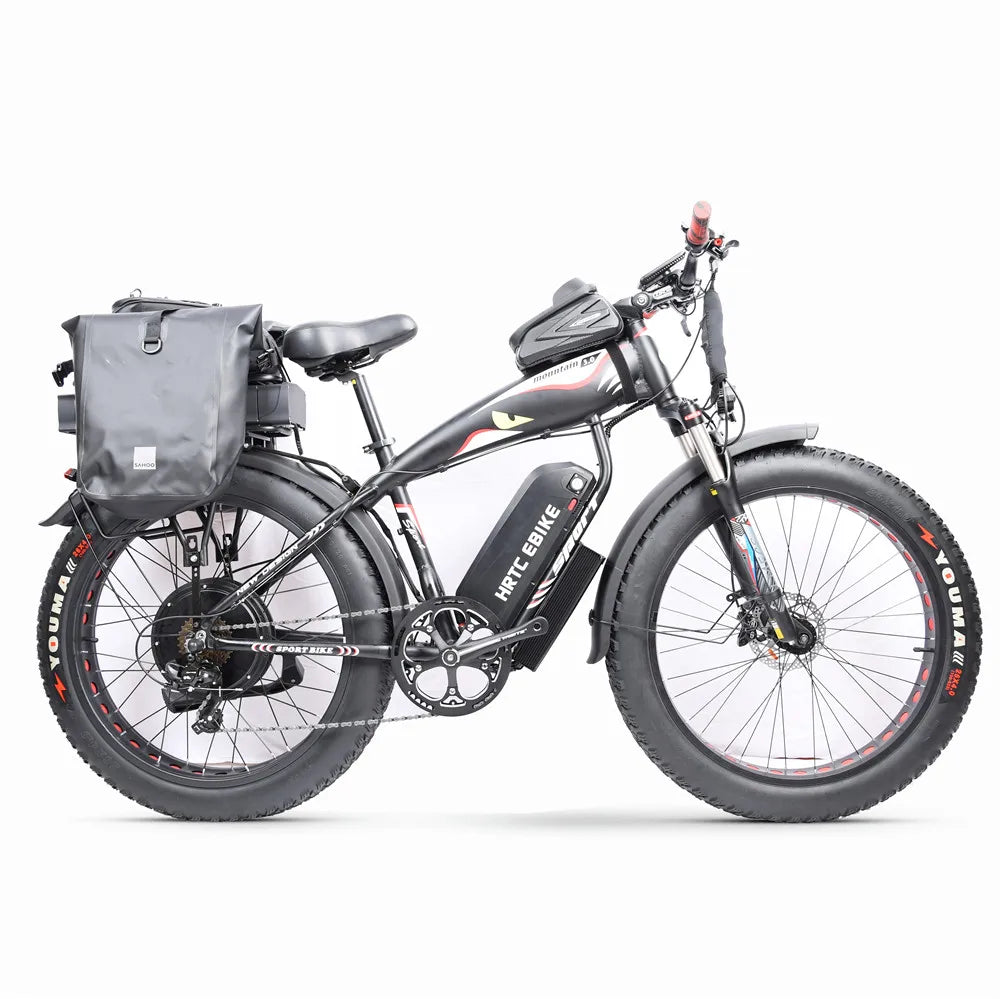 26inch Fat Tire e-Bike﻿﻿ 48v1500w High power rear drive motor 50ah Dual lithium battery long range Mobility aid snow tyre e-bike