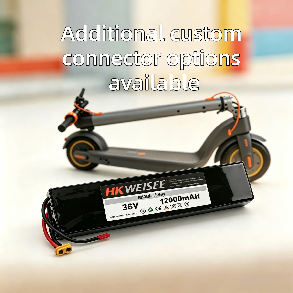 36V E-Scooter Battery Pack 12Ah Rechargeable Lithium‑ion High Capacity for Electric Kick Scooter with BMS for 250W-500W Motorsin
