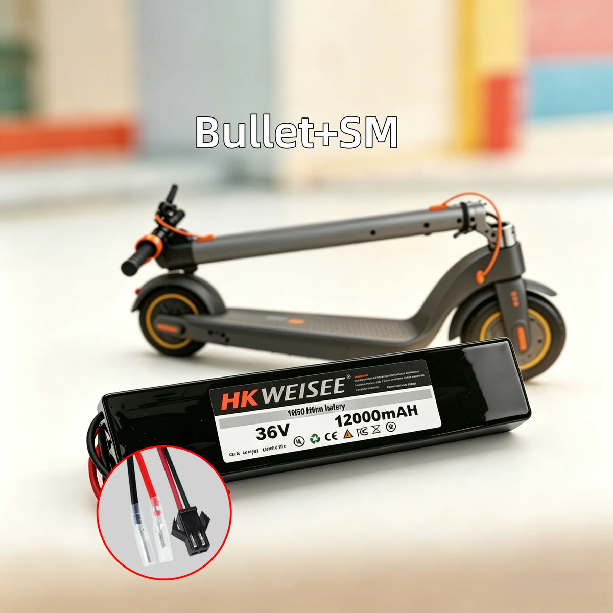 36V E-Scooter Battery Pack 12Ah Rechargeable Lithium‑ion High Capacity for Electric Kick Scooter with BMS for 250W-500W Motorsin