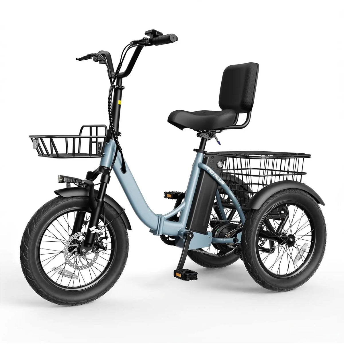 Electric Tricycle for Adults, Foldable Ebike with 1200W Peak Brushless Motor, 3 Wheel Step Thru Electric Trike with, Customized