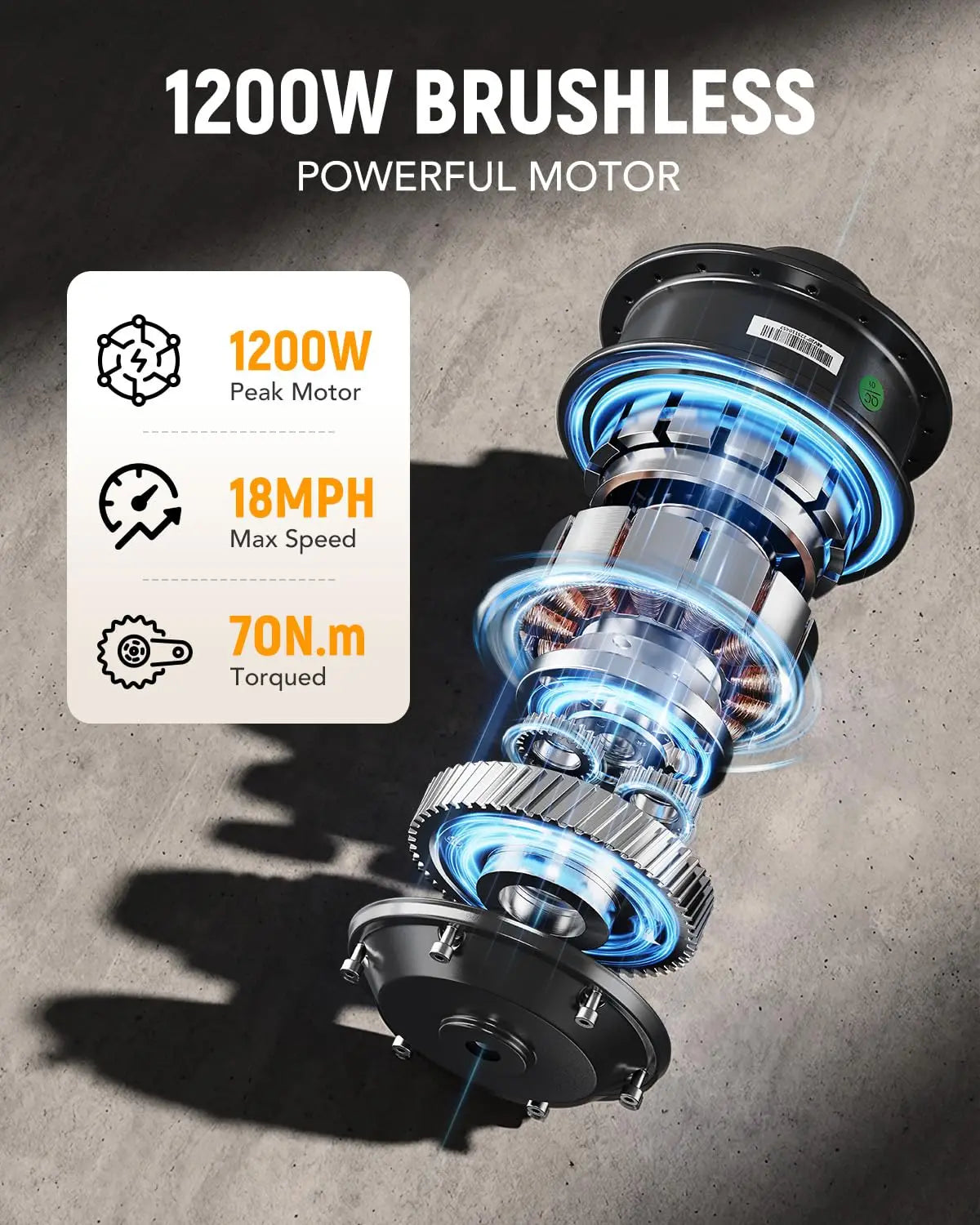 Electric Tricycle for Adults, Foldable Ebike with 1200W Peak Brushless Motor, 3 Wheel Step Thru Electric Trike with, Customized