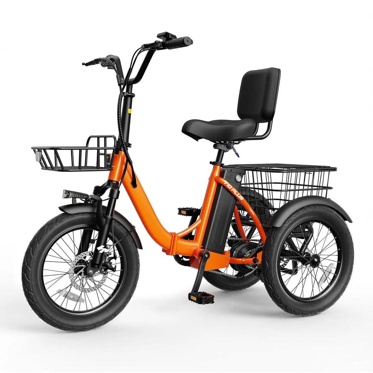 Electric Tricycle for Adults, Foldable Ebike with 1200W Peak Brushless Motor, 3 Wheel Step Thru Electric Trike with, Customized